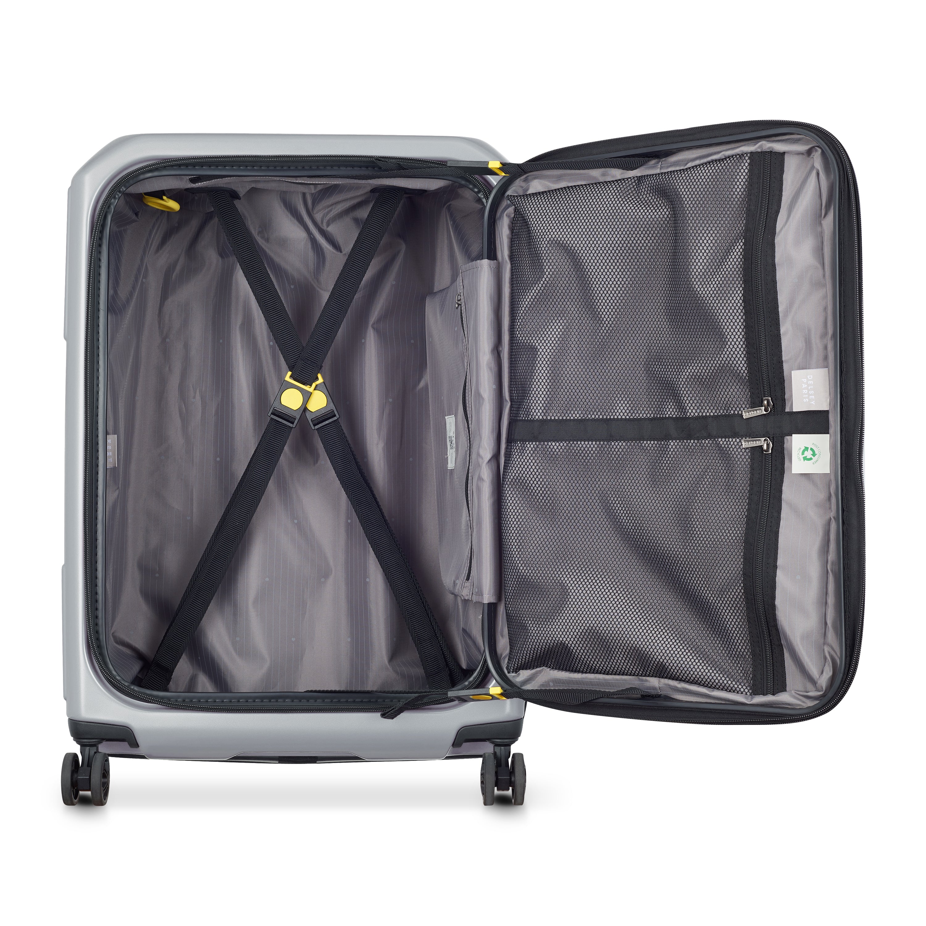 Mala Média Front Opening Securitime Zip Cinza - DELSEY | TSA 4