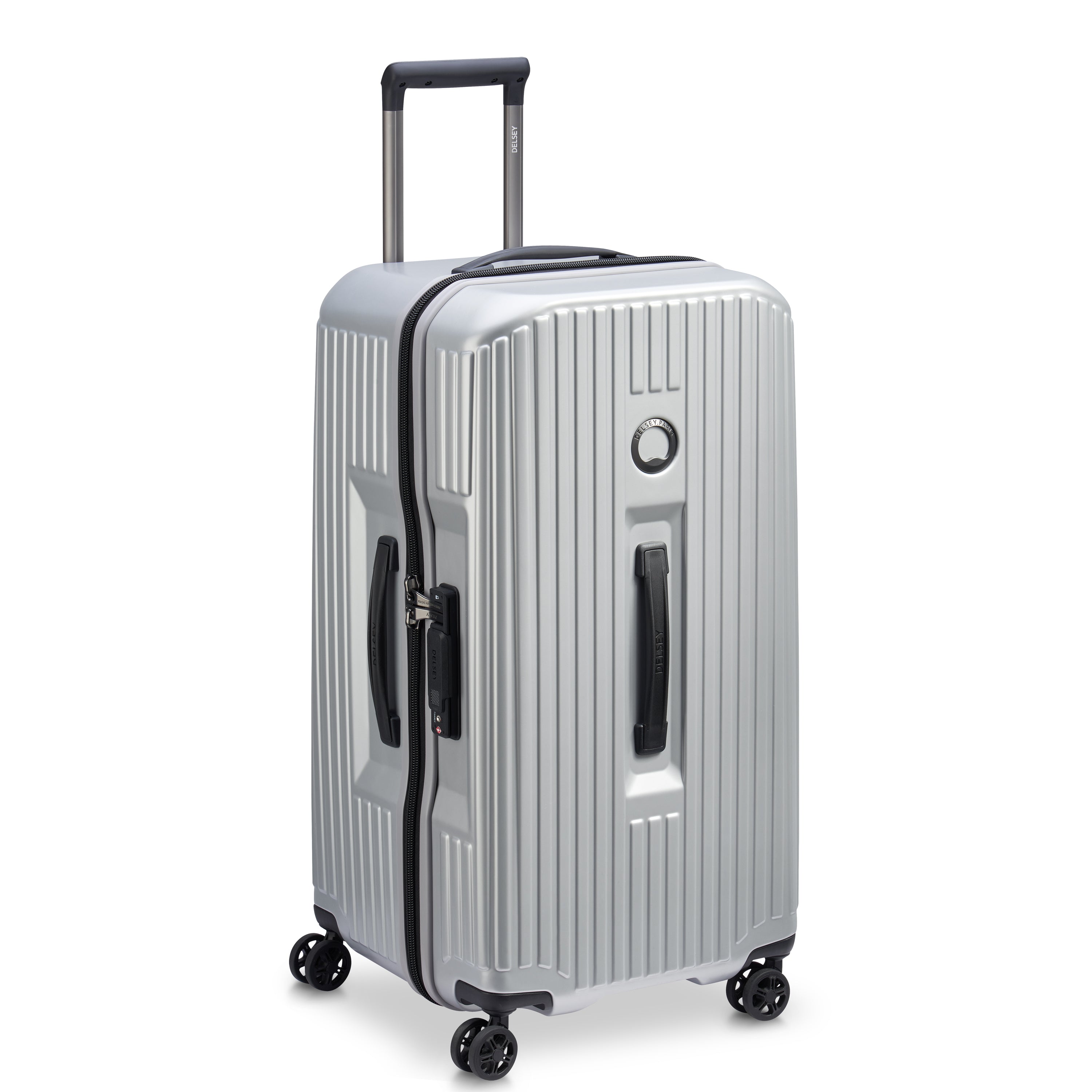 Mala Trunk Média Securitime Zip Cinza | Formato Clássico | DELSEY