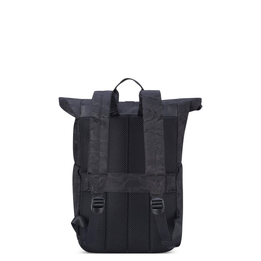 MOCHILA NOTEBOOK ROLL TOP - CITYPAK PRETA CAMUFLADA