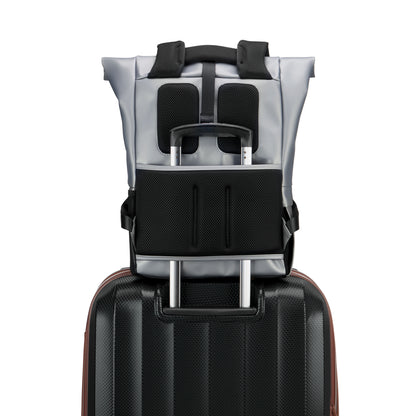 MOCHILA NOTEBOOK ROLL TOP - TURENNE CINZA CLARO